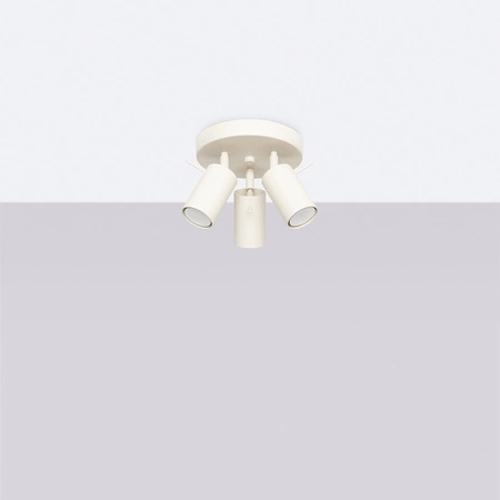 Plafond Tuba Spot Deckenleuchte 3x GU10 Beige Ring Bittersweet Shimmer SL.1497 Sollux