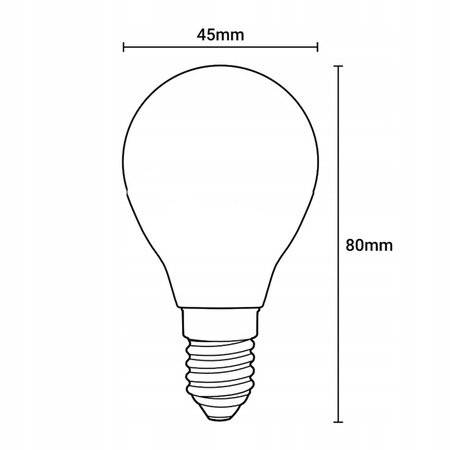 6x LED Lampen E14, Glühbirne P45 7W = 60W 806lm 360° 3000K Milch warm Glühfaden LUMILED