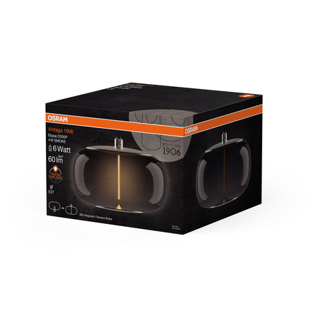 Dekorative LED-Lampe E27 4W = 6W 60lm 1800K Warm 320° Smoke Filament Vintage 1906 Osram