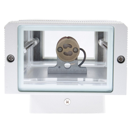 Fassade Wandleuchte doppelt oben unten INEZ DUO LED 2x GU10 ALUMINIUM silber IP54