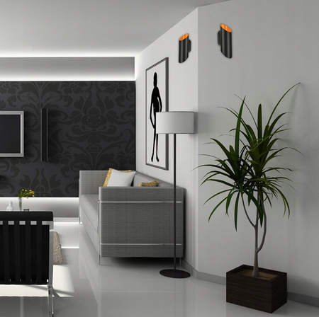 Spot G9 Schwarz Gold Larona Masterled Wall Reflektor Wandleuchte