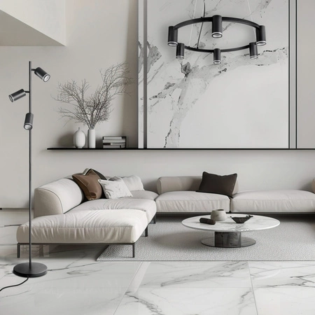 Decke Hängelampe 6x GU10 Schwarz PARIS Sanico Goldlux