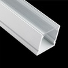 Anodisiertes Aluminium LED-Profil KM38 mit Klarglasabdeckung und Endkappen, 1m Silber LUMILED