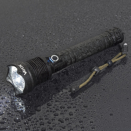 ZOOM LED XHP70 taktische Taschenlampe 25W 2000lm 3 MODI 1000m IP67 Aluminium VA0021 VAYOX