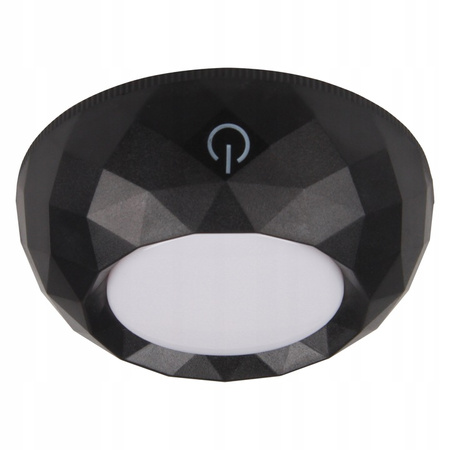 2x LED-Unterbauleuchte selbstklebend rund batteriebetrieben 4000K 3xAAA Schwarz