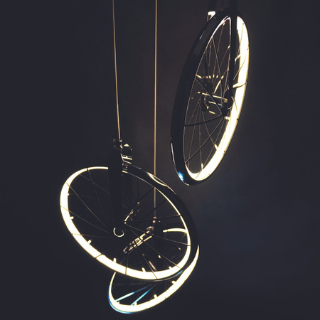 Ikonische hängende LED-DECKENLEUCHTE 3x BICYKL 33W 3000K Chrom GOLDLUX (Polux)