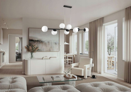 Masterled Deckenleuchte 8x E27 Schwarz Bali Pendelleuchte