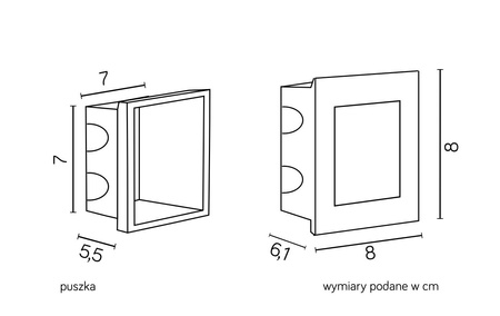 Gartenleuchte für den Außenbereich LED-Wandeinbauleuchte Led Inox F 04 1,5 W 64lm 3000 K warm Su-Ma