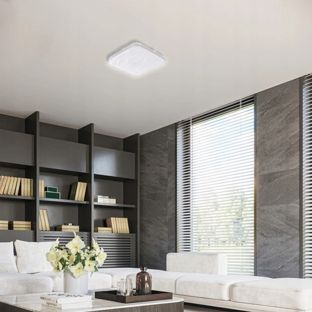 LED Deckenleuchte 33cm quadratische Deckenleuchte 3000K-6500K mit Sterneffekt