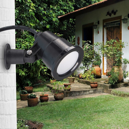 LED Garten Außenstrahler SERGIO 7W 2700K Angetrieben Schwarz Modern