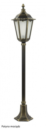 Außengartenlampe LATERNE E27 Retro Classic K 5002/2 114cm schwarz Su-Ma