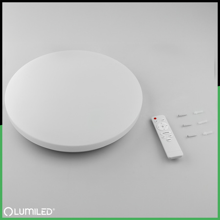 Plafond LED-Anbauleuchte SALUS2 48W IP44 CCT Weiß Rund 40cm + LUMILED PILOT