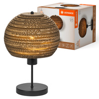 Tischlampe Schreibtisch Leuchte Stehend Dekorativ E27 Braun USB-C Dekor Ledvance