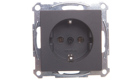 Merten Systemm Einzelsteckdose Schuko 16A IP20 anthrazit MTN2401-0414