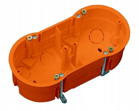 Doppelter Elektrokasten PK60 2x68 tief für Regips-Gipsplatten + PAWBOL-Schrauben