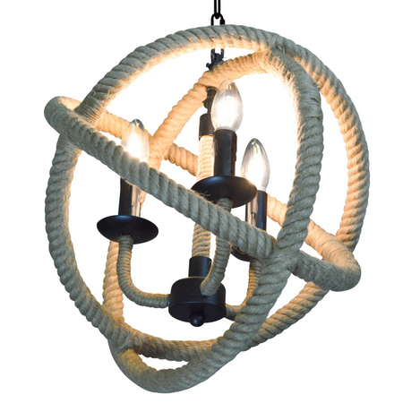 ROPE GLOBO Deckenleuchte 3xE14 ROPE LOFT Vintage - GOLDLUX (Polux)