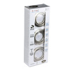 3x Einbauleuchte Satin Nickel + GU10 LED Leuchtmittel 5W 4000K VT-4444 V-TAC