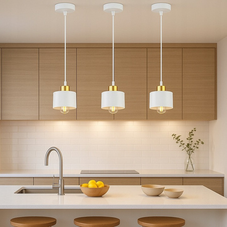 Masterled E27 Weißgold Elza Deckenleuchte zum Aufhängen