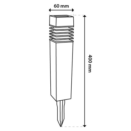 Solar-LED-Lampe, Solar Gartenleuchte 40cm NARIS LUMILED