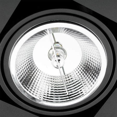 Unterputz-Halogen-Bewegliche Leuchte GU10 ES111 Quadratisch Schwarz