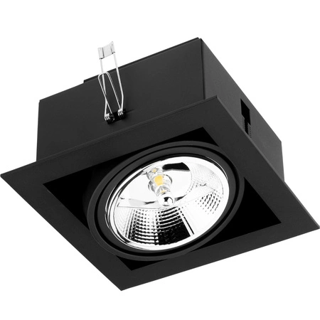 Einbaustrahler GU10, ES111 Einbauspot HALOGEN Quadrat beweglich Schwarz CANIS LUMILED