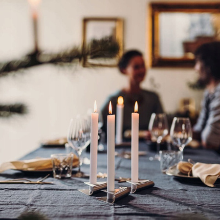 Tischkerze 6 Stück traditionelles Weiß ohne Duft