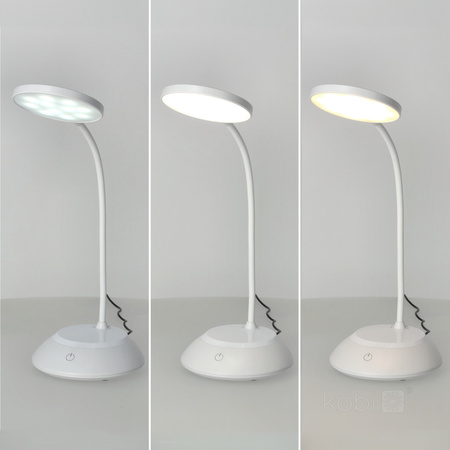 Schreibtischlampe LED 5W Kabellos Dimmbar CCT DIM Weiß Kobi