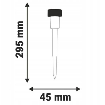 LED Solar-Gartenleuchte satiniert INOX / CHROME