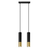 LED-Hänge-Deckenleuchte LOOPEZ 2xGU10 Schwarz Gold SOLLUX