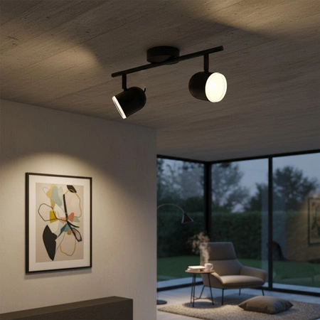 Decken-/Wandleuchte verstellbar 8,4W LED RAWI 2 schwarz 3000K GOLDLUX (Polux)