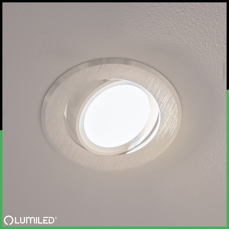 Halogen-Deckeneinbauleuchte rund beweglich GU10 MR16 Silber TRIAM LUMILED