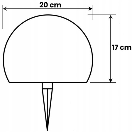 Gartenkugel SOLAR LAMPA für den Gartenboden LED RGB 20cm + Fernbedienung