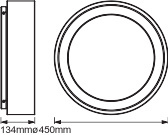 LED Deckenleuchte ORBIS Zylinder 24W 3300lm warm-kalt 45cm SMART+ WiFi LEDVANCE
