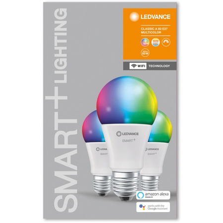 3x LED Lampen E27 A60 9W 806lm CCT RGB LEDVANCE SMART+ WiFi Dimmbar