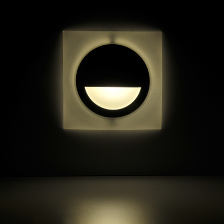 LED-Garteneinbau-Treppenleuchte 3W 40lm IP44 4000K schwarz Q5 GOLDLUX (Polux)