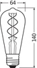 Dekorative LED-Lampe ST64 Edison E27 4W = 28W 300lm 2000K Warm 300° Vintage 1906 Osram