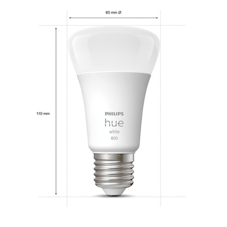 2PAK LED-Lampe E27 A60 9W 2700K Warm PHILIPS HUE Weiß Bluetooth Zigbee