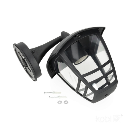 Außen E27 Außenwandleuchte IP54 Schwarz Tevio Kobi