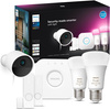 Secure Camera WCA E27 Set + 2x Kontaktsensor + 2x weiße und farbige Ambiance E27 Philips Hue Glühbirnen