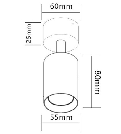 Spot Wandleuchte Spotlight LED Deckenleuchte Aufbau SCHWARZ Schwarz Modern GU10
