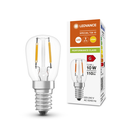 LED Lampen T26 E14 1.3W = 10W 110lm 2700K Warmweiß FILAMENT LEDVANCE