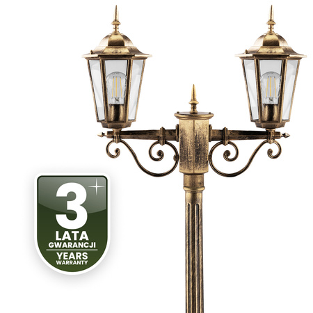 Gartenleuchte E27, Dekorative Außenlaterne 200cm BELLIS LUMILED