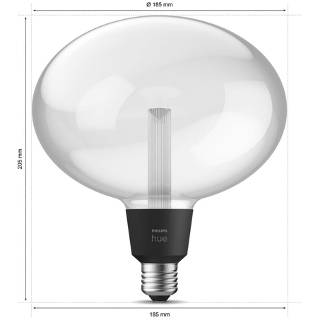 LED Ellipse E27 6.5W CCT RGB PHILIPS HUE Lightguide Bluetooth Zigbee Glühbirne