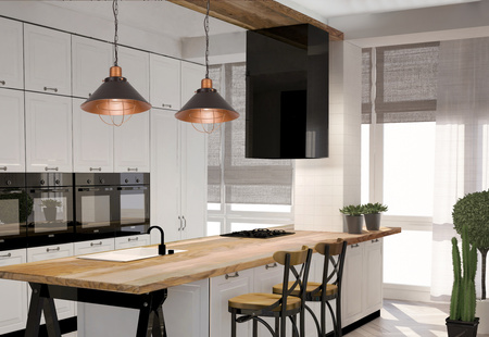 GARRET S 6443 Nowodvorski Schwarz-Kupfer E27 Pendelleuchte aus Industriestahl