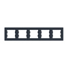 Horizontaler 5-fach-Rahmen für die 5-fach-Asphora-Steckdose Anthrazit