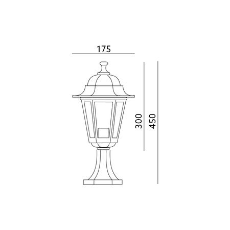 Außengartenlampe LATERNE E27 auf LED IP44 Gold LO4104 Kobi