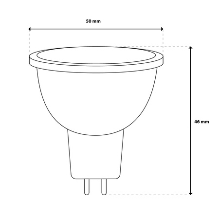 LED Lampen GU5.3, Glühbirne MR16 230V 6W = 50W 580lm 120° 6000K kalt LUMILED