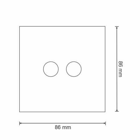 Doppel-Touch-Schalter mit Kondensator Schwarz Tuya Smart WiFi Sanico Goldlux