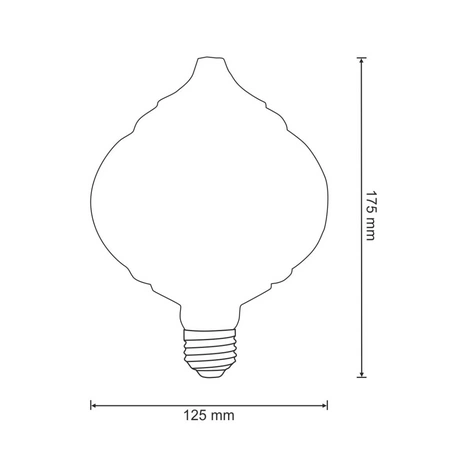LED Lampen E27 BC125 450lm 4W 2700K Warm 320° Filament GOLDLUX (Polux) Vintage Amber Dekorativ