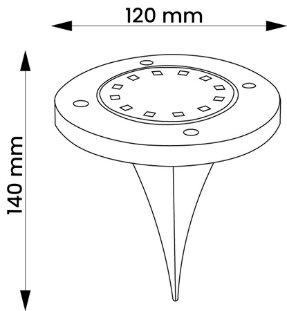 Set von 6x 12x LED SOLAR DOGRUNT betriebene IP44 Gartenleuchten